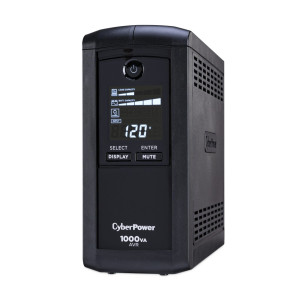 CyberPower CP1000AVRLCD Mini-Tower UPS, UL Rated, Energy Star certified, 9× NEMA 5-15R